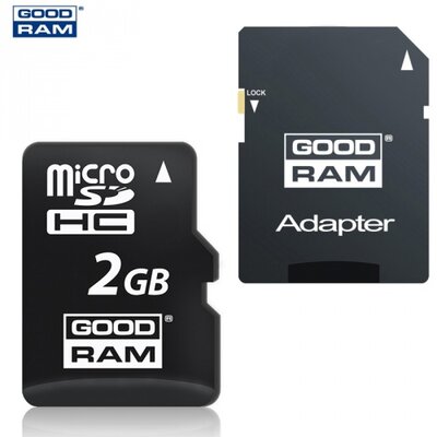 Goodram SDU2GAGRR10 memóriakártya TransFlash 2GB (microSD) + SD adapter