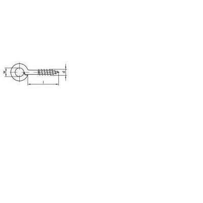TOOLCRAFT 159518 Gyűrűs csavarok, 1-es típus Acél, galvaniusan horganyozott 100 db