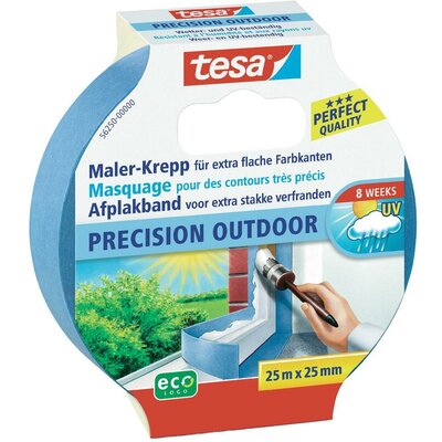 Festő krepp, Tesa® Precision Outdoor (H x Sz) 25 m x 25 mm, kék 56250 TESA, tartalom: 1 tekercs