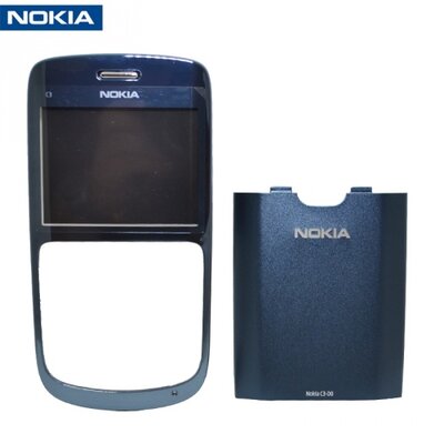 Készülék előlap és akkufedél PALASZÜRKE [Nokia C3-00]