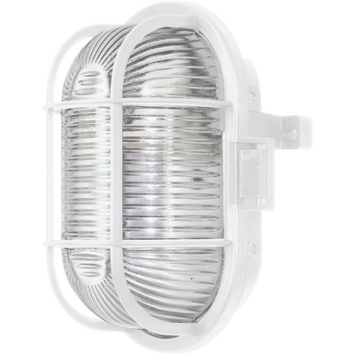 Vízhatlan lámpatest, ovális, E27, max. 60 W, 230 V, IP44, fehér, 52-1005-005