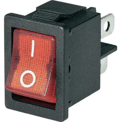 Mini billenőkapcsoló, 1 x BE, világító