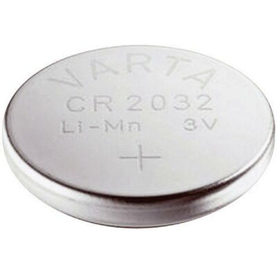 CR2032 lítium gombelem, 3 V, 230 mA, Varta BR2032, DL2032, ECR2032, KCR2032, KL2032, KECR2032, LM2032