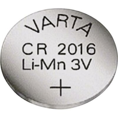 CR2016 lítium gombelem, 3 V, 90 mA, Varta BR2016, DL2016, ECR2016, KCR2016, KL2016, KECR2016, LM2016
