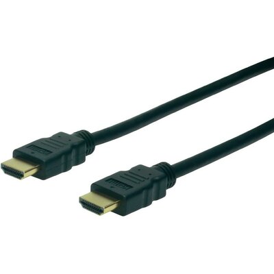 HDMI TV, Monitor csatlakozókábel ARC bekötéssel 1x - 1x 2 m Fekete Digitus