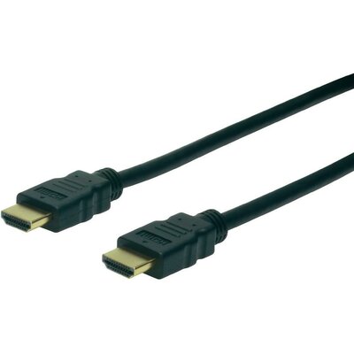 HDMI TV, Monitor csatlakozókábel 1x HDMI dugó - 1x HDMI dugó, 5 m Fekete Digitus AK-330107-050-S