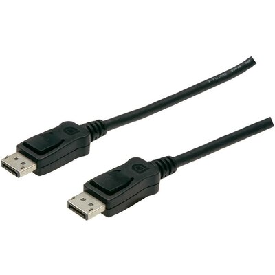 DisplayPort csatlakozókábel [1x DisplayPort dugó - 1x DisplayPort dugó] 3 m, fekete, Digitus