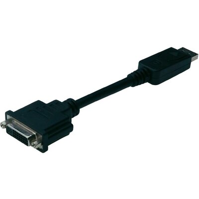 DisplayPort / DVI adapter [1x DisplayPort dugó - 1x DVI alj 24+5 pól.] fekete, Digitus
