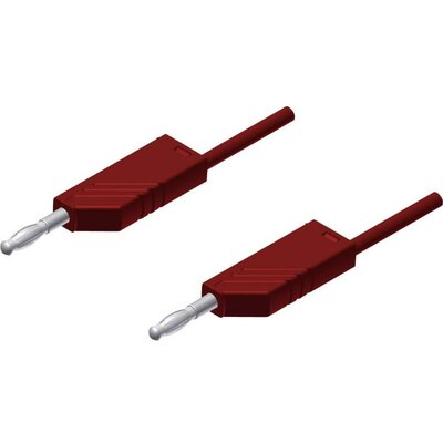Mérőzsinór, mérővezeték 2db 4mm-es toldható banándugóval 2,5 mm² PVC, 25cm piros SKS Hirschmann MLN 25/2,5