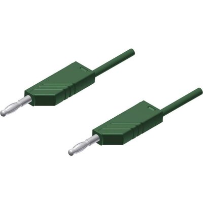 Mérőzsinór, mérővezeték 2db 4mm-es toldható banándugóval 2,5 mm² PVC, 25cm zöld SKS Hirschmann MLN 25/2,5