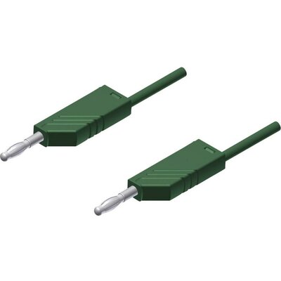 Mérőzsinór, mérővezeték 2db 4mm-es toldható banándugóval 2,5 mm² PVC, 2 m zöld SKS Hirschmann MLN 200/2,5