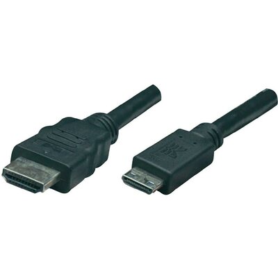 HDMI kábel [1x HDMI dugó 1x HDMI mini C dugó] 1.8 m fekete Manhattan 756590