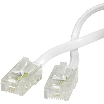 ISDN csatlakozókábel [1x RJ45 dugó 8p4c - 1x RJ45 dugó 8p4c] 15 m fehér Conrad