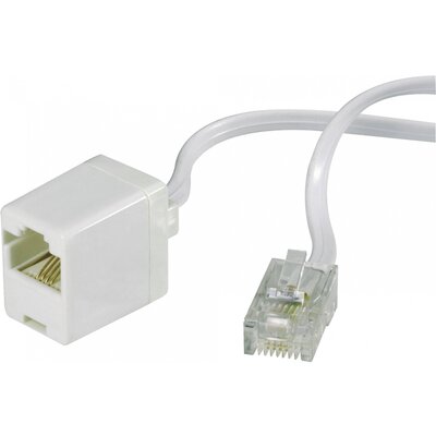 ISDN hosszabbítókábel [1x RJ45 dugó 8p4c - 1x RJ45 alj 8p4c] 3 m fehér Conrad