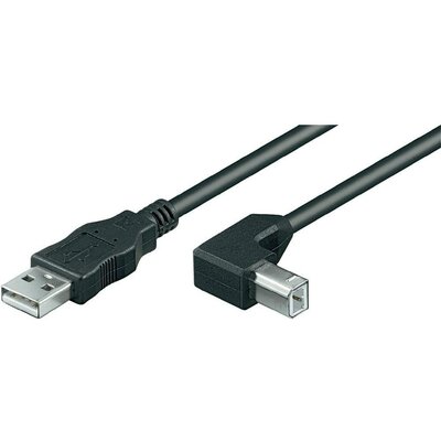 USB kábel A/B, 5 m, hajlított