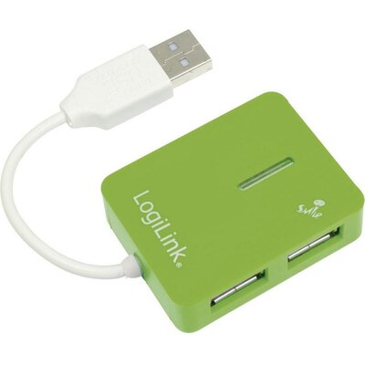 4 portos USB 2.0 Hub, zöld, LogiLink UA0138