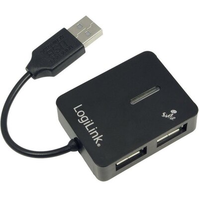 4 portos USB 2.0 Hub, fekete, LogiLink UA0139