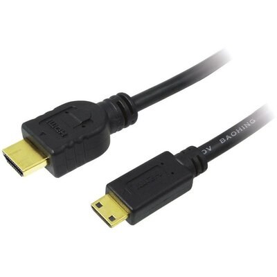 HDMI csatlakozókábel [1x HDMI dugó - 1x HDMI C Mini] dugó 1.5 m fekete