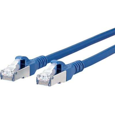 RJ45 Hálózati csatlakozókábel, CAT 6A S/FTP [1x RJ45 dugó - 1x RJ45 dugó] 7 m, kék BTR Netcom
