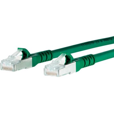 RJ45 Hálózati csatlakozókábel, CAT 6A S/FTP [1x RJ45 dugó - 1x RJ45 dugó] 7 m, zöld BTR Netcom