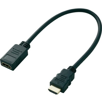 HDMI hosszabbító kábel [1x HDMI dugó 1x HDMI alj] 0.3 m fekete SpeaKa Professional