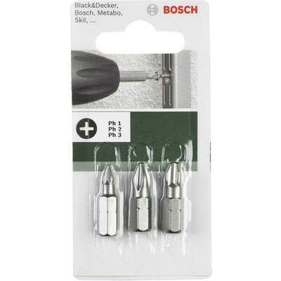 Bosch 3 részes Csavarozó bit készlet Standard (PH) 2609255964 hossz 25 mm