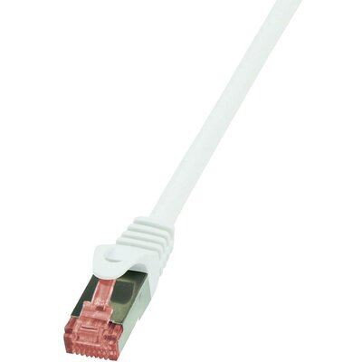 RJ45 Hálózati csatlakozókábel, CAT 6 S/FTP [1x RJ45 dugó - 1x RJ45 dugó] 0,25 m, fehér LogiLink