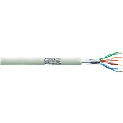 Telepítőkábel, CAT 5e SF/UTP kábel szereléshez SF/UTP 4 x 2 AWG 24/1 Szürke 50 m LogiLink