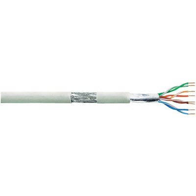 CCA telepítőkábel, CAT 5e SF/UTP kábel szereléshez SF/UTP 4 x 2 AWG 24/1 Szürke 100 m LogiLink