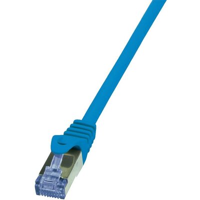 RJ45 Hálózati csatlakozókábel, CAT 6A S/FTP [1x RJ45 dugó - 1x RJ45 dugó] 0,5 m, kék LogiLink