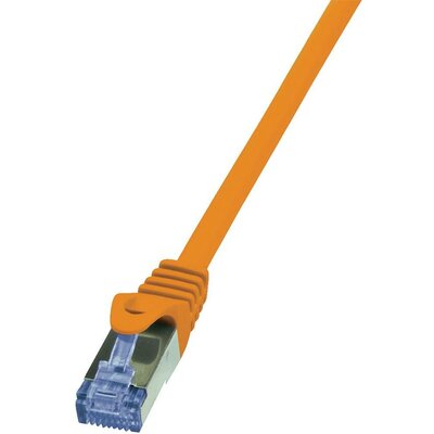 RJ45 Hálózati csatlakozókábel, CAT 6A S/FTP [1x RJ45 dugó - 1x RJ45 dugó] 0,25 m Narancs LogiLink