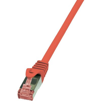 RJ45 Hálózati csatlakozókábel, CAT 6 S/FTP [1x RJ45 dugó - 1x RJ45 dugó] 10 m, piros LogiLink