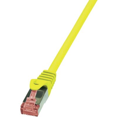 RJ45 Hálózati csatlakozókábel, CAT 6 S/FTP [1x RJ45 dugó - 1x RJ45 dugó] 0,25 m, sárga LogiLink