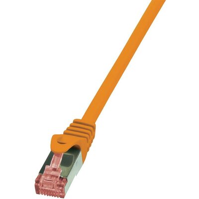 RJ45 Hálózati csatlakozókábel, CAT 6 S/FTP [1x RJ45 dugó - 1x RJ45 dugó] 0,25 m Narancs LogiLink