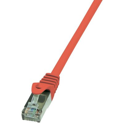 RJ45 Hálózati csatlakozókábel, CAT 5e F/UTP [1x RJ45 dugó - 1x RJ45 dugó] 0,25 m, piros LogiLink