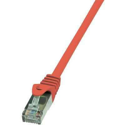 RJ45 Hálózati csatlakozókábel, CAT 5e F/UTP [1x RJ45 dugó - 1x RJ45 dugó] 0,5 m, piros LogiLink