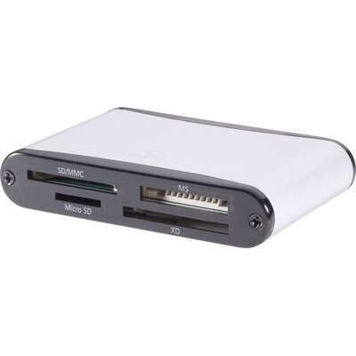 Külső memóriakártya olvasó, USB 2.0 Renkforce CR12e-A Ezüst