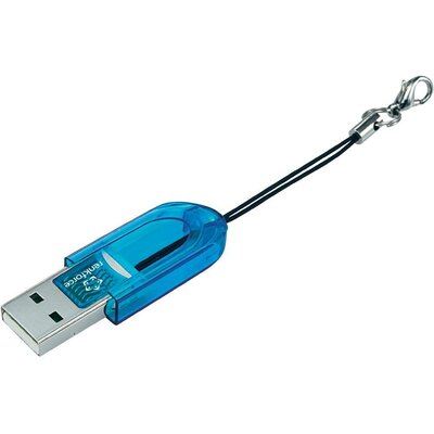 Külső memóriakártya olvasó, USB 2.0 Renkforce CR14e Mini Kék