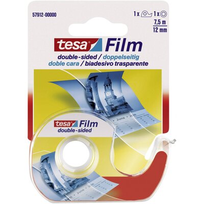Kétoldalas ragasztószalag (H x Sz) 7.5 m x 12 mm átlátszó TESA Tesafilm® 57912