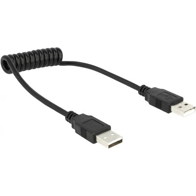 OTG USB kábel [1x USB 2.0 dugó A - 1x USB 2.0 dugó A] 0.60 m, fekete