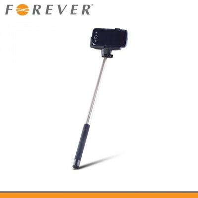 Forever MP-100_B Univerzális állítható kézi selfie bot (BLUETOOTH távkioldó exponáló gomb, 32.5-105 cm hosszú nyél) FEKETE