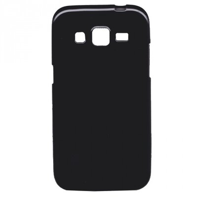Hátlapvédő telefontok gumi / szilikon Fényes Fekete [Samsung Galaxy Core Prime (SM-G360), Galaxy Core Prime LTE (SM-G361)]