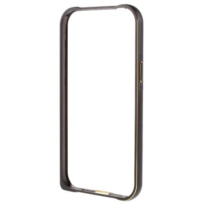 Hátlapvédő telefontok alumínium keret (BUMPER) Fekete [Samsung Galaxy J1 (SM-J100)]