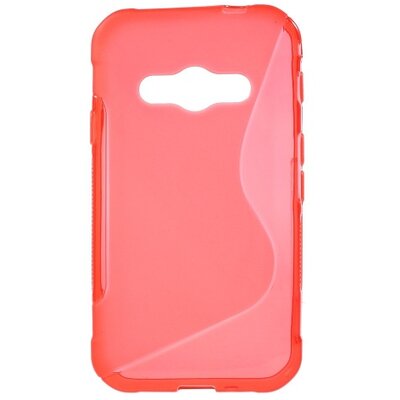 Hátlapvédő telefontok gumi / szilikon (S-line) Piros [Samsung Galaxy Xcover 3 (SM-G388)]