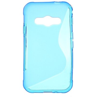 Hátlapvédő telefontok gumi / szilikon (S-line), Kék [Samsung Galaxy Xcover 3 (SM-G388)]