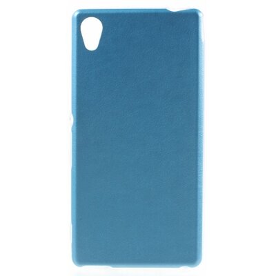 Hátlapvédő telefontok gumi / szilikon (ultravékony, bőrhatás), Kék [Sony Xperia M4 Aqua (E2303)]