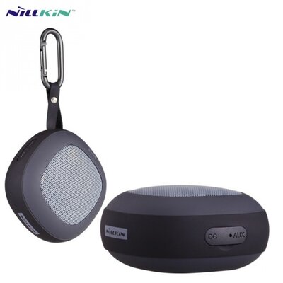 Nillkin STONE BLUETOOTH hordozható hangszóró (3.5 mm csatlakozó, mikrofon, NFC, AUX, karabiner) FEKETE