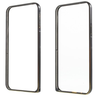 Hátlapvédő telefontok alumínium keret (BUMPER) fekete [Samsung Galaxy A8 (SM-A800F)]