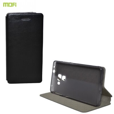 Mofi MOFI RUI Telefontok álló, bőr (FLIP, oldalra nyíló, asztali tartó funkció) fekete [Huawei Honor 7]