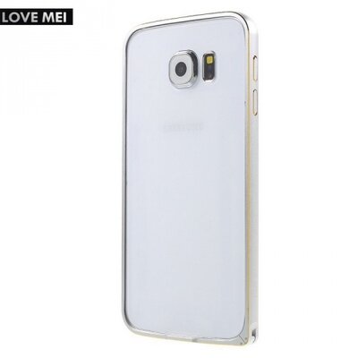 Love mei LOVE MEI hátlapvédő telefontok alumínium keret (BUMPER) Ezüst [Samsung Galaxy S6 (SM-G920)]
